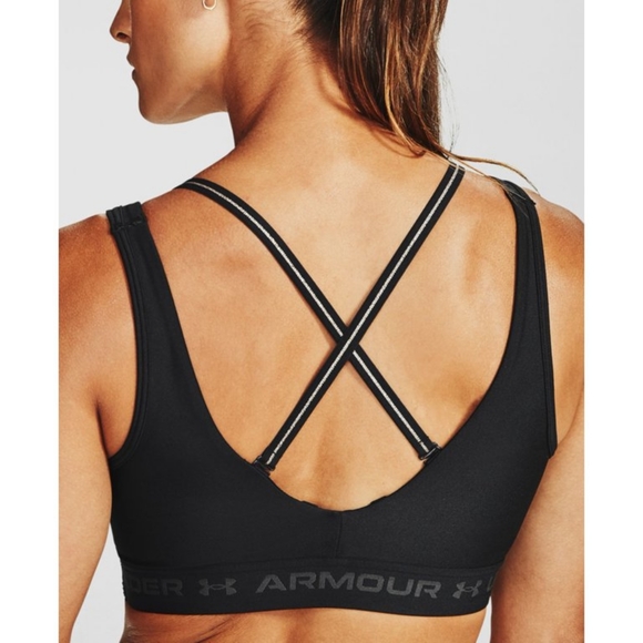Under Armour Women's Compression Cross Back Mid-Impact Sports Bra - Picture 2 of 4